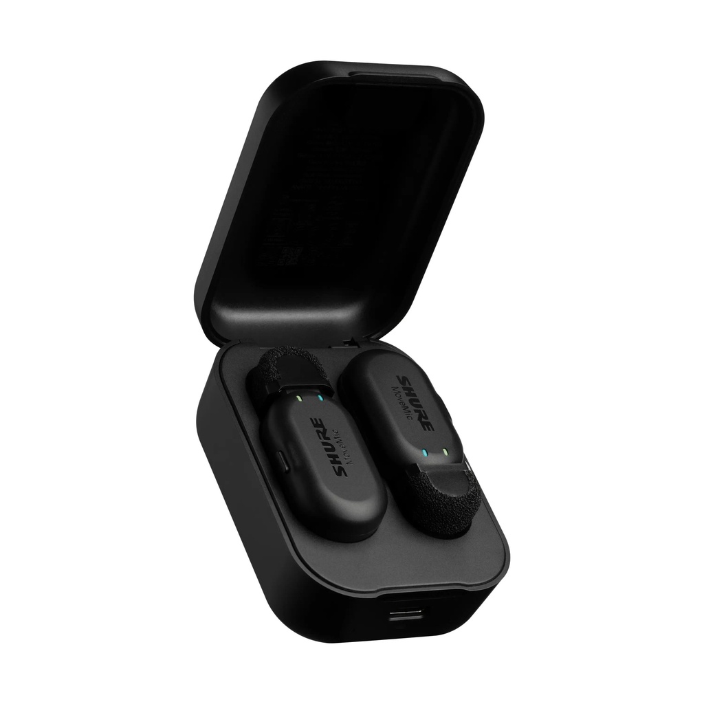 Shure MV-TWO-KIT-Z6 - Move Mic Two: 2x Mic Lavalier HF, étui charg. et récepteur