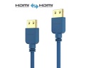 PureLink Câble Slim HDMI - HDMI, 1.5 m Bleu