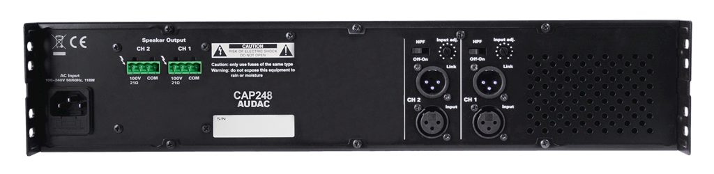 Audac CAP248 - Ampli 2x480W@100V