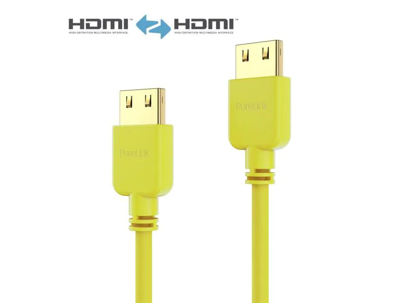 PureLink Câble Slim HDMI - HDMI, 2 m Jaune
