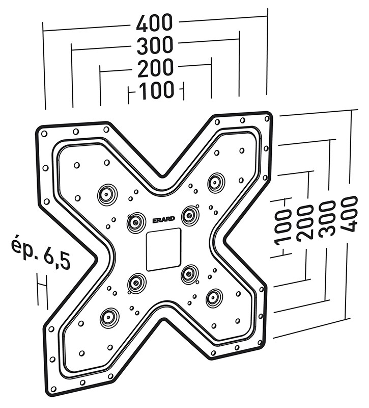 Erard plaque adaptatrice VESA 400