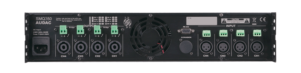 Audac SMQ350 Amplificateur DSP 4x350W@4ohm