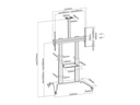 Pure PDS-0012C Mounts Trolley TV DS Noir