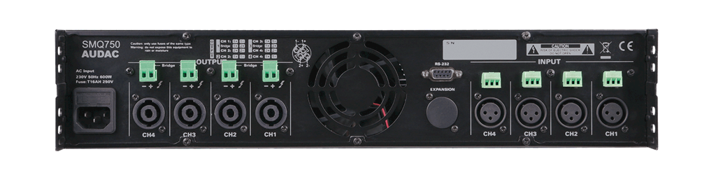 Audac SMQ750 Amplificateur DSP 4x750W@4ohm