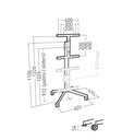 Erard KANA1200L - Pied TV métal 55" max