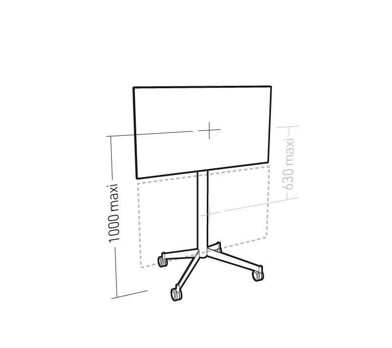 Erard KANA1200L - Pied TV métal 55" max