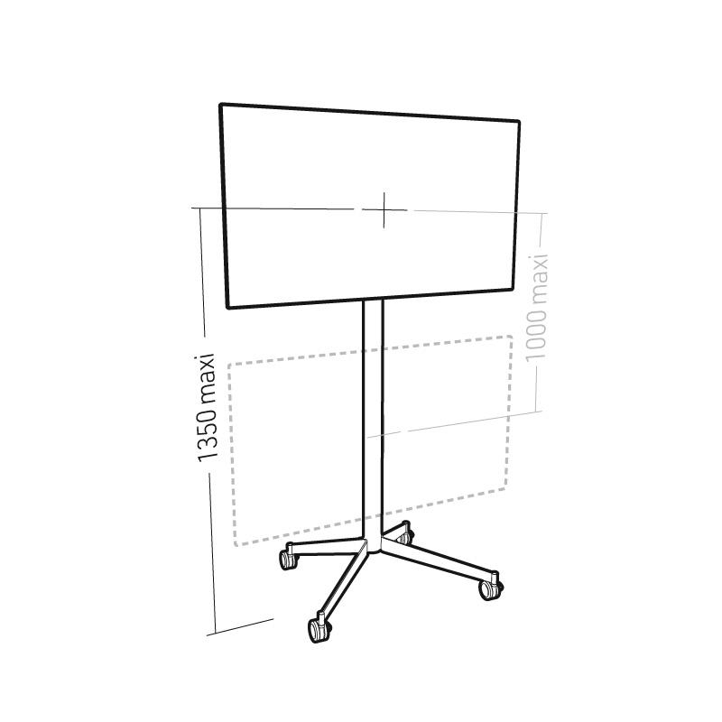 Erard KANA1600XXL - Pied TV métal 80" max