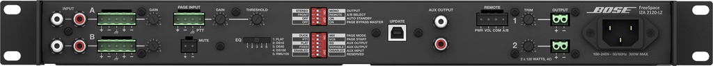 Bose FreeSpace IZA 2120 LZ - Ampli mélangeur 2x 120W@4Ohm, 2x 60W@8Ohm