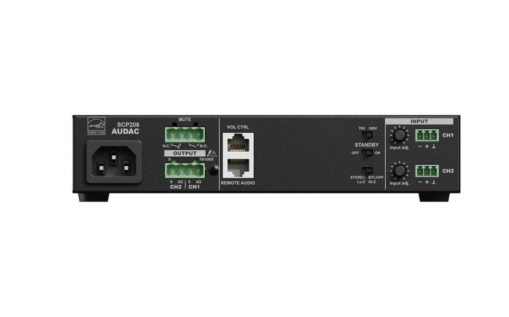 Audac SCP206 Amplificateur compact 2x60W @4ohm/120W@100V