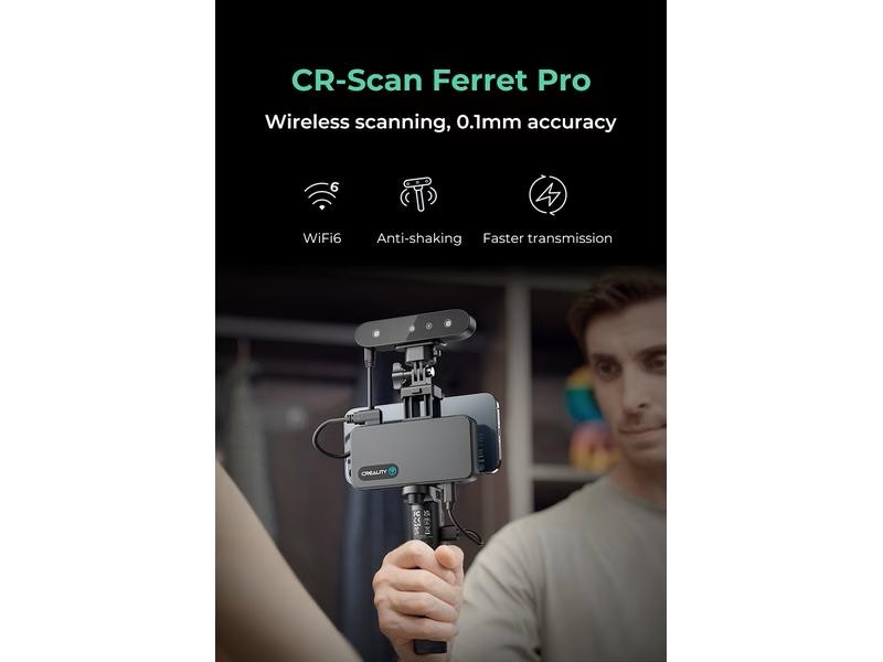 Creality Scanner 3D CR-Scan Ferret Pro, WiFi
