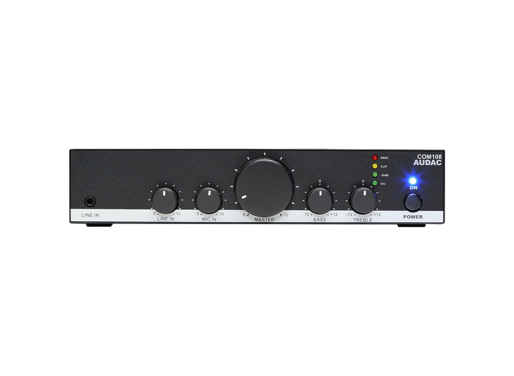Audac COM108 - Ampli/Mélangeur 80W@4ohm/100V commutable