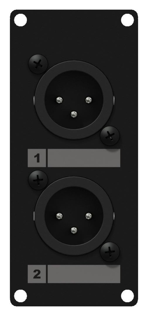 Caymon CASY126/B - 1 module 2x XLR-Mâle