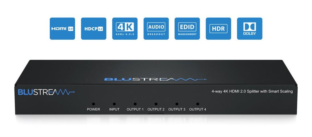 Blustream SP14CS Splitter 1/4 - 4K 18 Gbps HDMI2.0