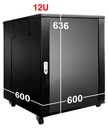 Caymon SPR612 - Rack 19" 12U F600 Noir