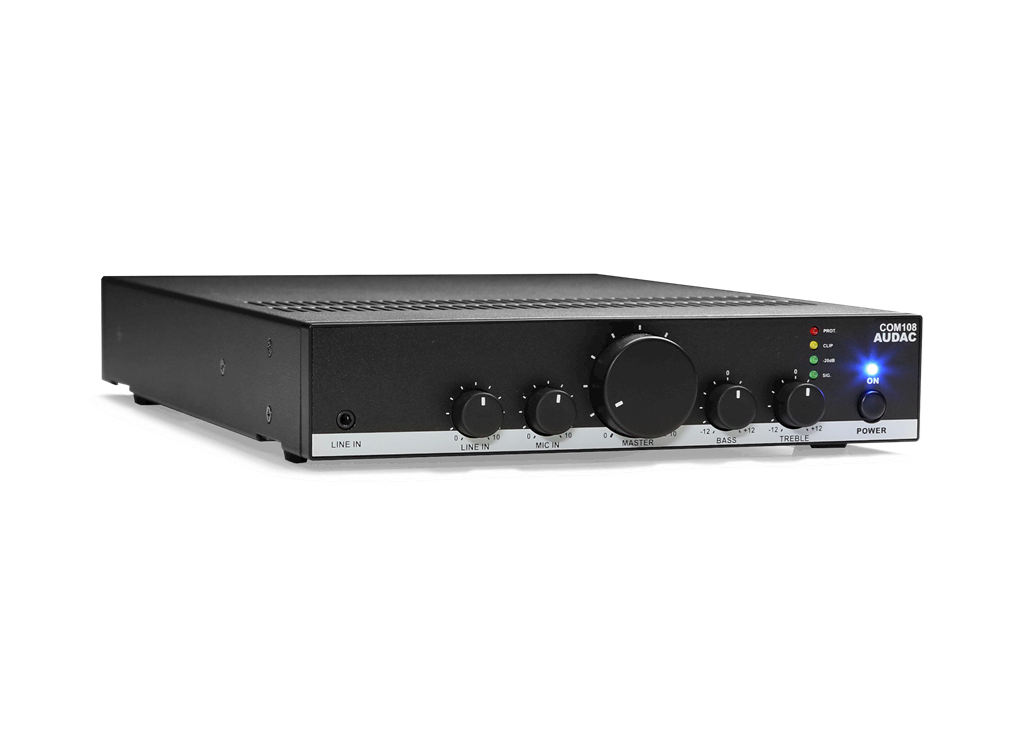 Audac COM108 - Ampli/Mélangeur 80W@4ohm/100V commutable
