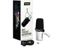 Shure MV7+-W - Microphone pour podcast, XLR/USB-C,blanc
