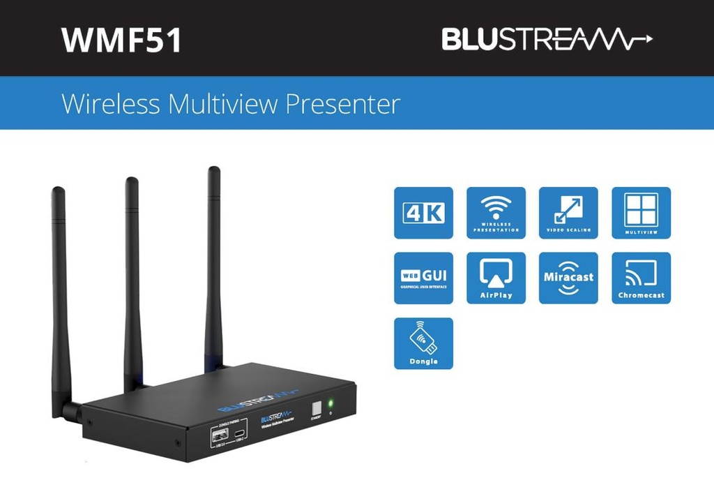 Blustream WMF51 - Switch présentation "multi vue" sans-fil