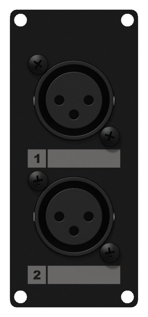 Caymon CASY125/B - 1 module 2x XLR-Femelle