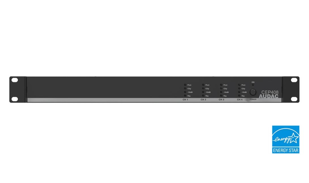 Audac CEP408 - Amplificateur 4x80W@4ohm/100V commutable