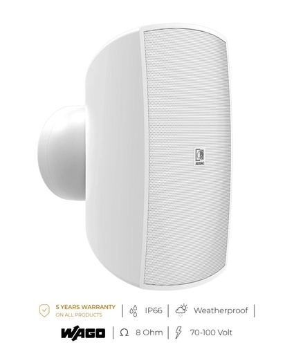 [ATEO6M/W] Audac ATEO6M/W - HP mural 6" 2voies 8ohm/100V IP66 - Blanc (Paire)