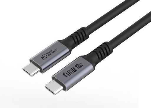 [USB4CC2-240W] MicroConnect USB-C câble 2m, 240W, 40Gbps, USB4 Gen 3x2
