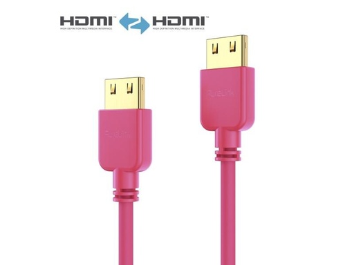 [PI0505-010] PureLink Câble Slim HDMI - HDMI, 1 m Rose